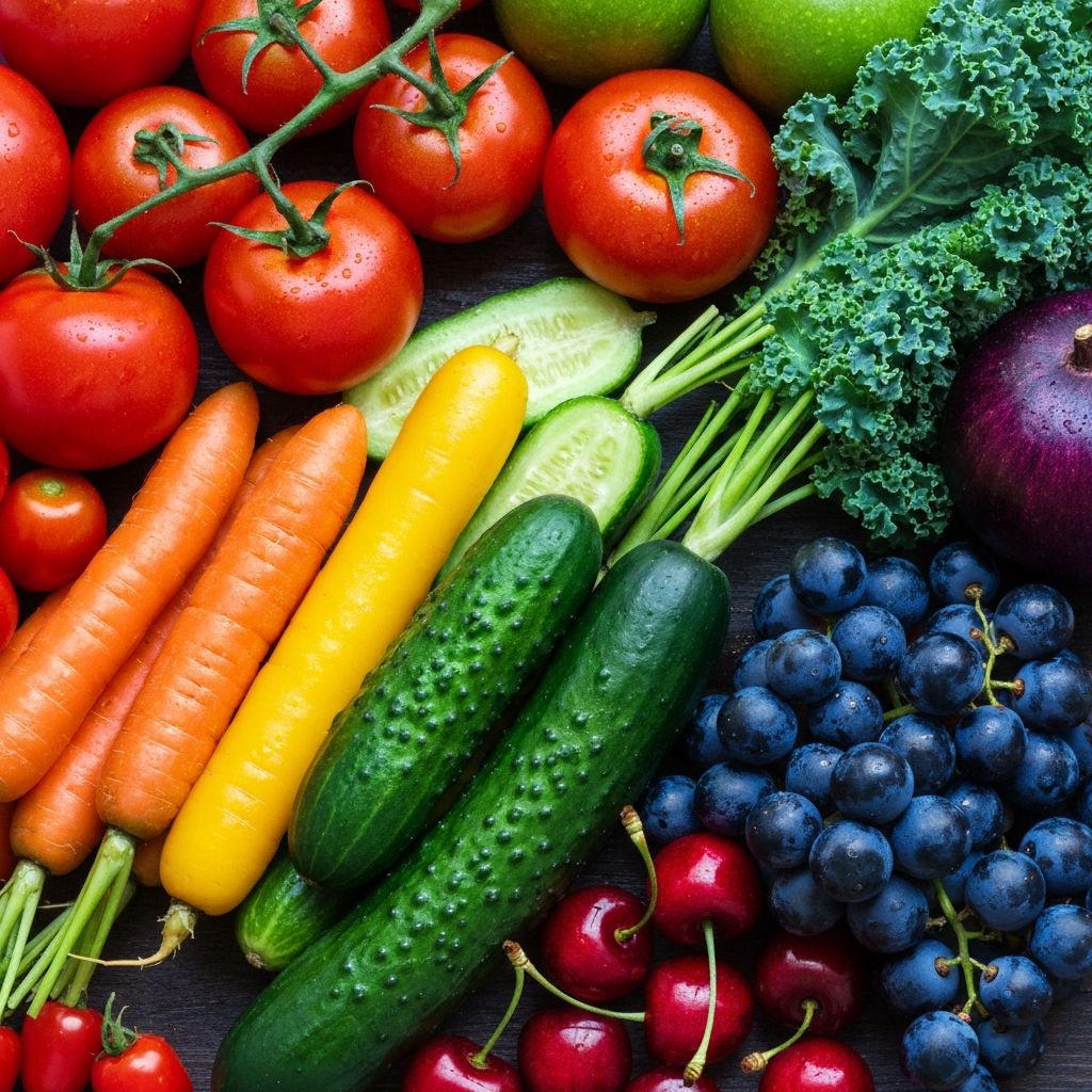 Fresh vegetables and fruits